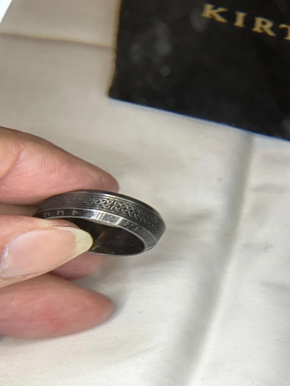 KIRTIJW brand stainless steel‎ crown of thorns ring in a size 9,